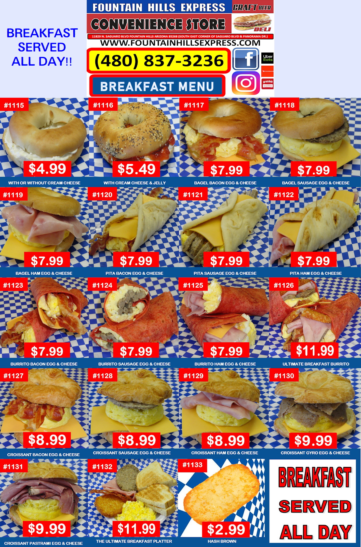 2024 BREAKFAST MENU 2024 BREAKFAST MENU